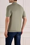 Men's green cotton polo shirt Svevo - textured stripe pattern. Composition:100% cotton. Closure: buttons. Country of manufacture: Italy. Care: specialized cleaning - photo 4