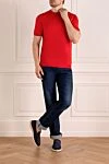 Short sleeve jumper for men, red, cotton Svevo - 100% cotton. Country of manufacture: Italy. Care: specialized cleaning - photo 2