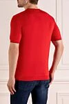 Short sleeve jumper for men, red, cotton Svevo - 100% cotton. Country of manufacture: Italy. Care: specialized cleaning - photo 4