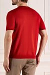 Men's red cotton short sleeve jumper Svevo - decorative stitching. 100% cotton. Country of manufacture: Italy. Care: specialized cleaning - photo 4