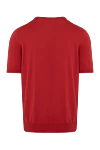 Men's red cotton short sleeve jumper Svevo - decorative stitching. 100% cotton. Country of manufacture: Italy. Care: specialized cleaning - photo 6