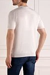 Men's white cotton jumper with short sleeves Svevo - 100% cotton. Country of manufacture: Italy. Care: specialized cleaning - photo 4