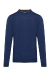 Svevo Blue men's jumper made of wool and silk - 70% wool, 30% silk. Country of manufacture: Italy. Care: specialized cleaning - photo 1