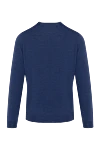 Blue men's jumper made of wool and silk Svevo - 70% wool, 30% silk. Country of manufacture: Italy. Care: specialized cleaning - photo 6