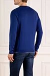 Men's blue cotton long sleeve jumper Svevo - 100% cotton. Country of manufacture: Italy. Care: specialized cleaning - photo 4