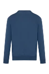 Long sleeve men's blue cashmere and silk jumper Svevo - 80% linen, 20% linen. Country of manufacture: Italy. Care: specialized cleaning - photo 6