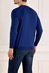 Long-sleeved men's blue cotton jumper Svevo - brand logo. 100% cotton. Country of manufacture: Italy. Care: specialized cleaning - photo 4