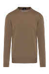 Svevo Long sleeve men's brown cotton jumper - 100% cotton. Country of manufacture: Italy. Care: specialized cleaning - photo 1