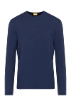 Svevo Long-sleeved blue men's jumper made of linen and elastane - 96% linen, 4% elastane. Country of manufacture: Italy. Care: specialized cleaning - photo 1