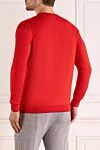 Long sleeve men's red cashmere and silk jumper Svevo - 80% linen, 20% linen. Country of manufacture: Italy. Care: specialized cleaning - photo 4