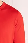 Svevo Long sleeve men's red cashmere and silk jumper - 80% linen, 20% linen. Country of manufacture: Italy. Care: specialized cleaning - photo 5