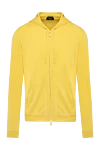 Svevo Men's sports jacket yellow made of cotton - 100% cotton. hood. zipper, drawstring. Country of manufacture: Italy. Care: specialized cleaning - photo 1