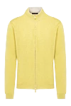 Svevo Yellow cardigan for men made of silk and linen - Composition:65% silk, 35% linen. Closure: zipper. Country of manufacture: Italy. Care: specialized cleaning - photo 1