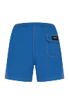 Blue men's beach shorts made of polyester Svevo - brand logo. 100% polyester. Closure: drawstring. two side pockets, one back pocket. Country of manufacture: Italy. Care: specialized cleaning - photo 6