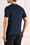 Men's blue T-shirt made of cotton MC2 Saint Barth - drawing car. Composition:100% cotton. Country of manufacture: Italy. Care: specialized cleaning - photo 4