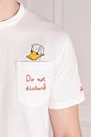 MC2 Saint Barth Men's white T-shirt made of cotton - Donald Duck drawing, brand logo. Composition:100% cotton. Country of manufacture: Italy. Care: specialized cleaning - photo 5