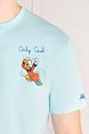 MC2 Saint Barth Men's blue T-shirt made of cotton - Donald Duck drawing, brand logo. Composition:100% cotton. Country of manufacture: Italy. Care: specialized cleaning - photo 5