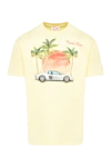 MC2 Saint Barth Men's yellow T-shirt made of cotton - drawing car. Composition:100% cotton. Country of manufacture: Italy. Care: specialized cleaning - photo 1