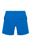 Blue men's beach shorts made of polyester Loro Piana - brand logo. 100% polyester. Closure: drawstring. two side pockets, one back pocket. Country of manufacture: Italy. Care: specialized cleaning - photo 6