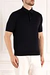 Loro Piana Поло мужское синее из хлопка - 100% хлопок. пуговицы. Страна производитель: Италия. Уход: специализированная чистка - фото 3