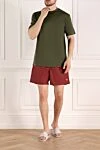 Men's green T-shirt made of cotton Loro Piana - 100% cotton. Country of manufacture: Italy. Care: specialized cleaning - photo 2