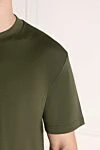 Loro Piana Men's green T-shirt made of cotton - 100% cotton. Country of manufacture: Italy. Care: specialized cleaning - photo 5