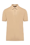 Loro Piana Men's beige linen polo shirt - 100% linen. Closure: buttons. Country of manufacture: Italy. Care: specialized cleaning - photo 1