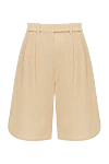 Loro Piana Beige linen shorts for women - protection. 100% linen. Closure: button, zipper. two side pockets. Country of manufacture: Italy. Care: specialized cleaning - photo 1