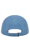 Men's blue cap made of cotton Loro Piana - brand logo. 100% cotton. Country of manufacture: Italy. Care: specialized cleaning - photo 4