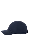 Loro Piana Men's blue cap made of cotton - brand logo. 100% cotton. Country of manufacture: Italy. Care: specialized cleaning - photo 3