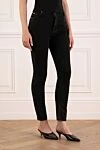 Balmain Women's black jeans made of cotton and elastane - 98% cotton, 2% elastane. Closure: button, zipper. two side pockets, two back pockets. Country of manufacture: Italy. Care: specialized cleaning - photo 3