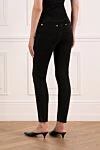 Women's black jeans made of cotton and elastane Balmain - 98% cotton, 2% elastane. Closure: button, zipper. two side pockets, two back pockets. Country of manufacture: Italy. Care: specialized cleaning - photo 4