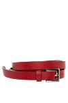 P.A.R.O.S.H. Women's red belt made of genuine leather - 100% genuine leather. buckle. Country of manufacture: Italy. Care: specialized cleaning - photo 1