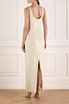 Beige polyamide and elastane maxi dress with sequins P.A.R.O.S.H. - sequins. 90% polyamide, 10% elastane. Country of manufacture: Italy. Care: specialized cleaning - photo 4