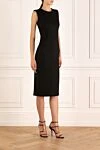 P.A.R.O.S.H. A black dress - 53% polyester, 43% wool, 4% elastane. Closure: zipper. Country of manufacture: Italy. Care: specialized cleaning - photo 3