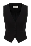 Zimmermann Women's black wool and viscose vest with four buttons - 65% wool, 35% viscose. button. two side pockets. Country of manufacture: Italy. Care: specialized cleaning - photo 1