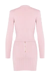 Balmain Women's pink suit with skirt made of viscose and polyester - Decor large branded buttons. 83% viscose, 17% polyester. buttons, zipper. Country of manufacture: Italy. Care: specialized cleaning - photo 7