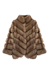 Giorgio Magnani Women's beige sable fur coat - 100% sable. Closure: buttons. two side pockets. Country of manufacture: Italy. Care: specialized cleaning - photo 1