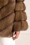 Giorgio Magnani Women's beige sable fur coat - 100% sable. Closure: buttons. two side pockets. Country of manufacture: Italy. Care: specialized cleaning - photo 5