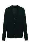 Loro Piana Black cashmere cardigan for men - 100% cashmere. Closure: buttons. Country of manufacture: Italy. Care: specialized cleaning - photo 1