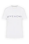 Givenchy Women's white T-shirt made of cotton - brand logo. 100% cotton. Country of manufacture: Italy. Care: specialized cleaning - photo 1