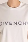 Givenchy Women's white T-shirt made of cotton - brand logo. 100% cotton. Country of manufacture: Italy. Care: specialized cleaning - photo 5