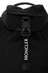 Moncler Women's backpack black from polyester - buckle with brand logo. 100% polyester. Size: 26cm x 22cm x 13cm. zip pocket, . internal pocket for mobile phone. Country of manufacture: Italy. Care: specialized cleaning - photo 5