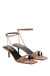 Saint Laurent Women's beige sandals made of genuine leather - ankle chain. 100% genuine leather. buckle. Country of manufacture: Italy. Care: specialized cleaning - photo 3