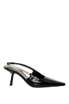 Saint Laurent Black women's heels made of genuine leather - textured leather. 100% genuine leather. buckle. Country of manufacture: Italy. Care: specialized cleaning - photo 1