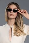 Dior Women's yellow sunglasses made of plastic - brand logo. plastic frame. black. Country of manufacture: Italy. Care: specialized cleaning - photo 7