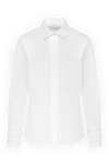 Peserico Women's white shirt made of cotton and elastane - 96% cotton, 4% elastane. Closure: buttons. Country of manufacture: Italy. Care: specialized cleaning - photo 1