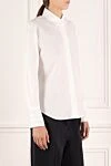 Peserico Women's white shirt made of cotton and elastane - 96% cotton, 4% elastane. Closure: buttons. Country of manufacture: Italy. Care: specialized cleaning - photo 3