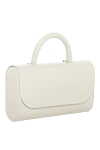 Salce197 Women's white bag made of genuine leather - brand logo. 100% calfskin. Shoulder strap: 106-116cm. Closure: magnetic flap. Country of manufacture: Italy. Care: specialized cleaning - photo 3