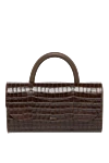 Salce197 Women's bag, brown, made of genuine leather - textured leather. 100% genuine leather. Closure: magnetic flap. Slip credit card pocket. Handles: Reinforced handle, adjustable and removable shoulder strap. Country of manufacture: Italy. Care: specialized cleaning - photo 1